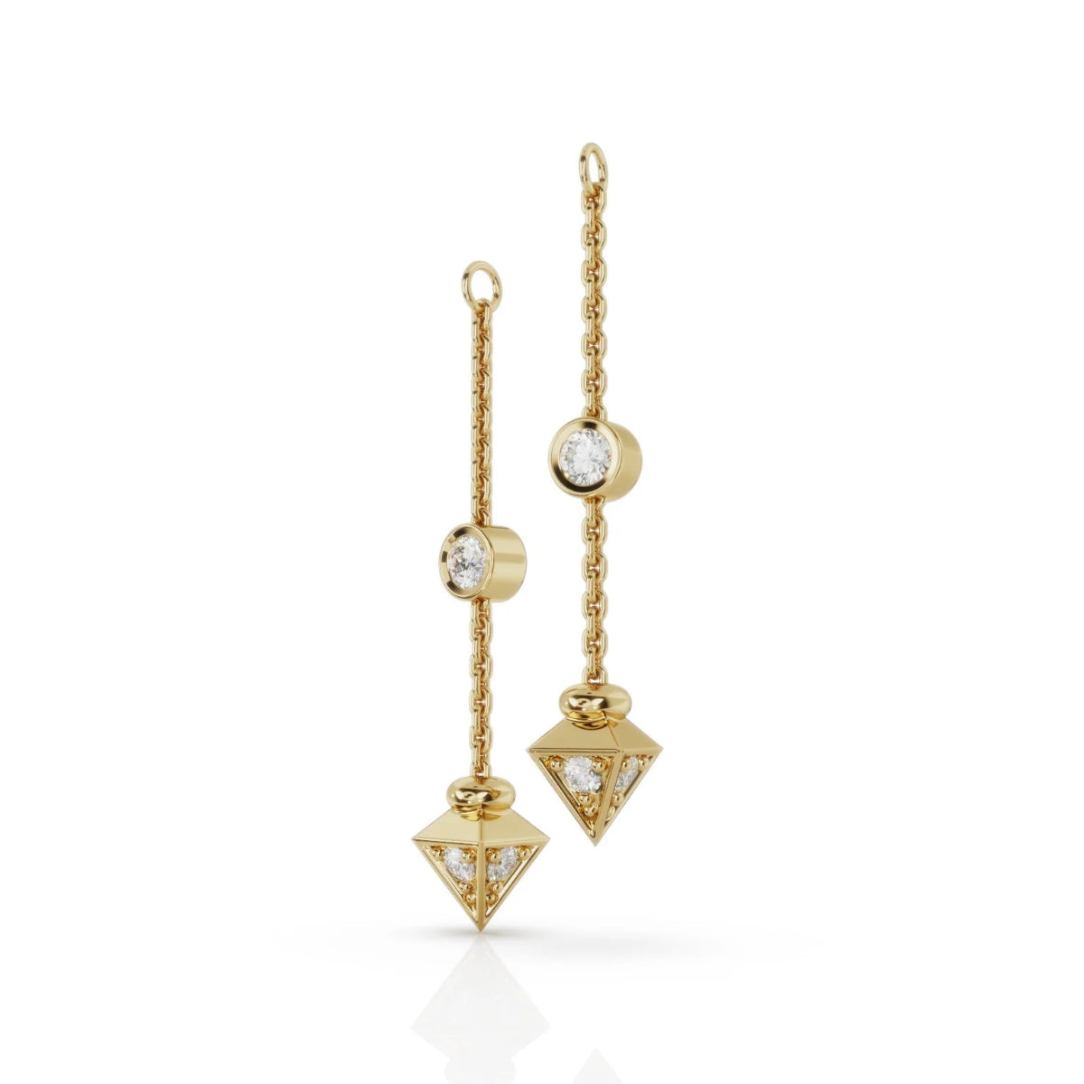 Diamond triangle charm in 9ct yellow gold