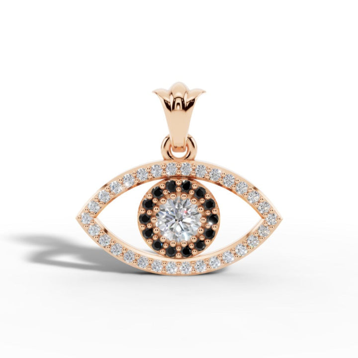 Jess evil eye pendant in rose gold