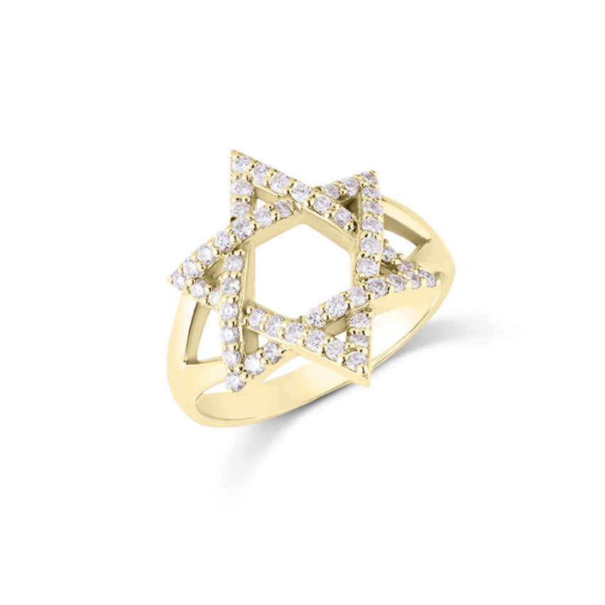 Star of David Diamond Ring (Large)