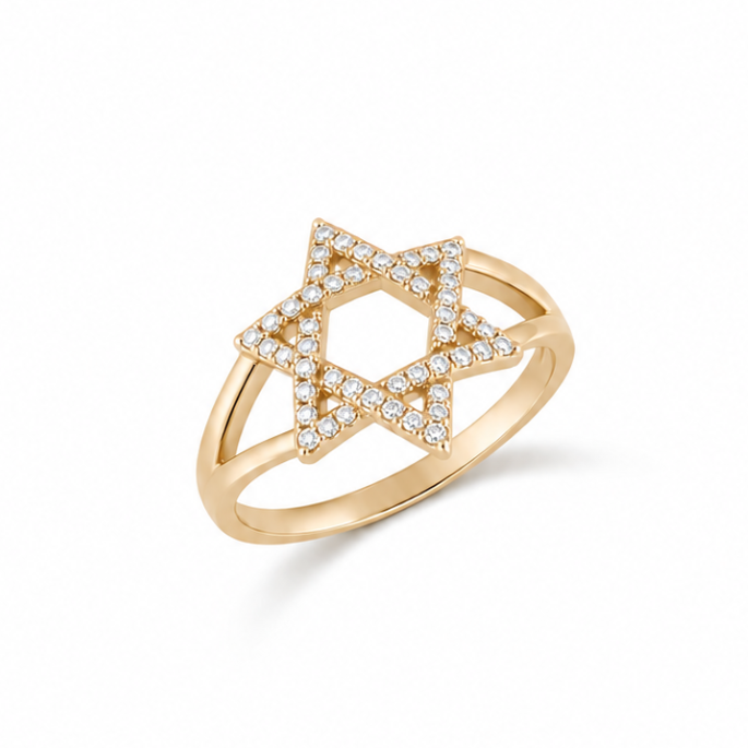 Star of David Diamond Ring (Medium)