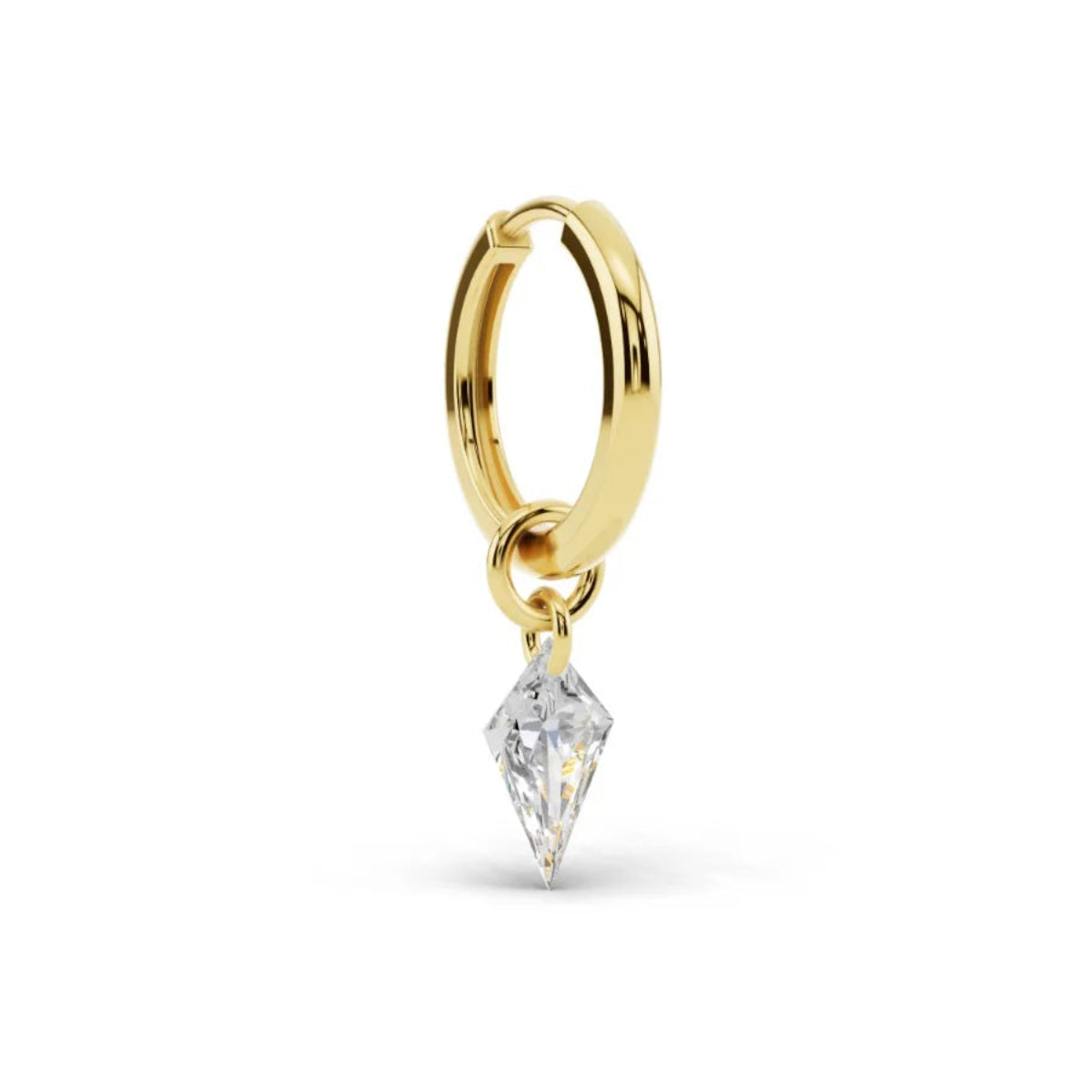 Floating diamond kite charm in 9ct yellow gold