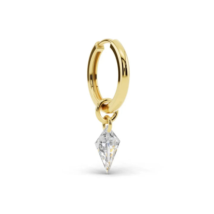 Floating diamond kite charm in 9ct yellow gold